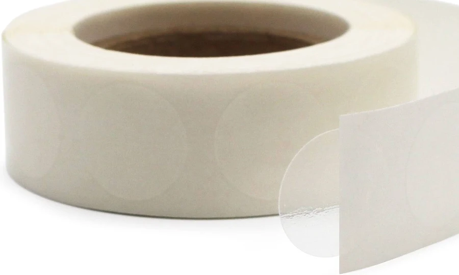1/2" Crystal Clear Dot Stickers