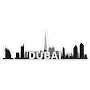 StickerTalk Dubai Skyline Vinyl Stickers