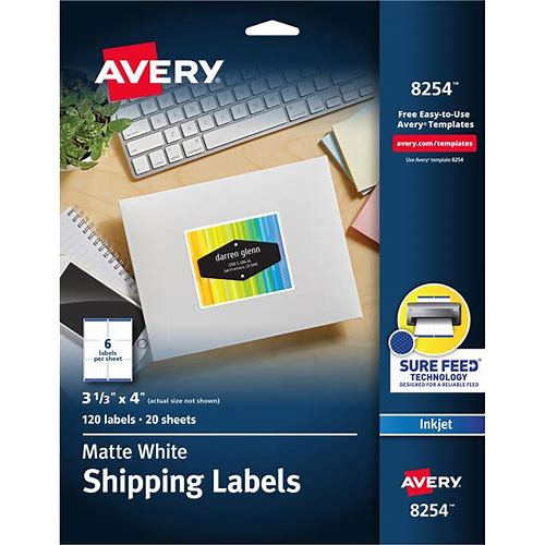 Avery Matte White Shipping Label…