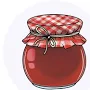 24 x 'Round Jam Jar' Stickers