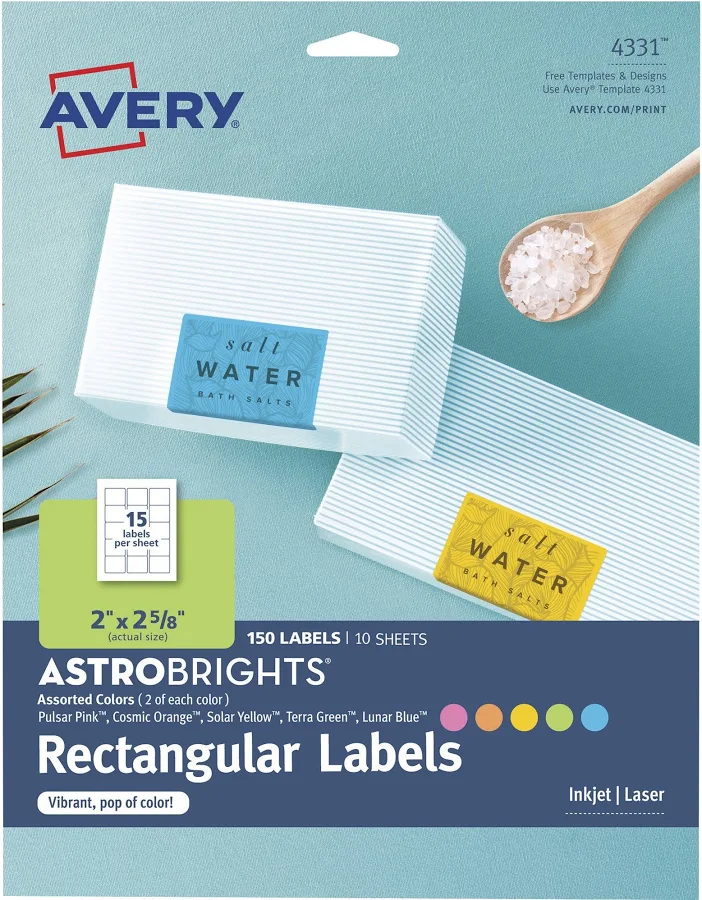 Avery Color Easy Peel Labels