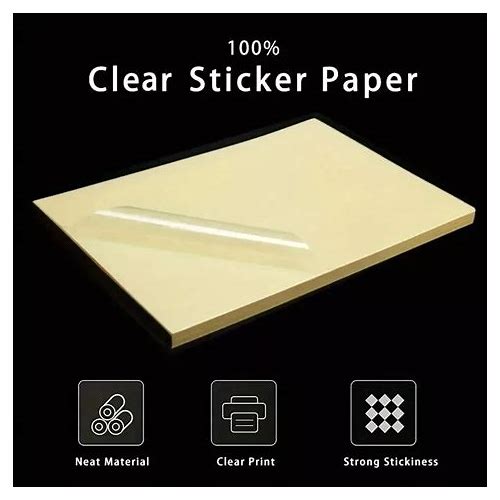 Clear Glossy Self Adhesive A4 Sti…