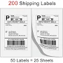 BESTEASY 200 Half Sheet Self Adhesive Shipping Labels