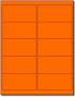 4x2 Orange Mailing Labels
