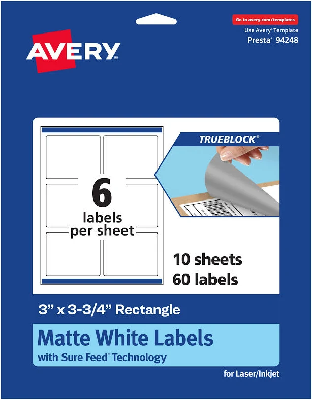 Avery TrueBlock Rectangle Labels
