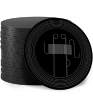 K Lakey 10pcs Black NTAG215 NFC Tag Round 25mm(1inch) NFC Business Card,Blank Wa