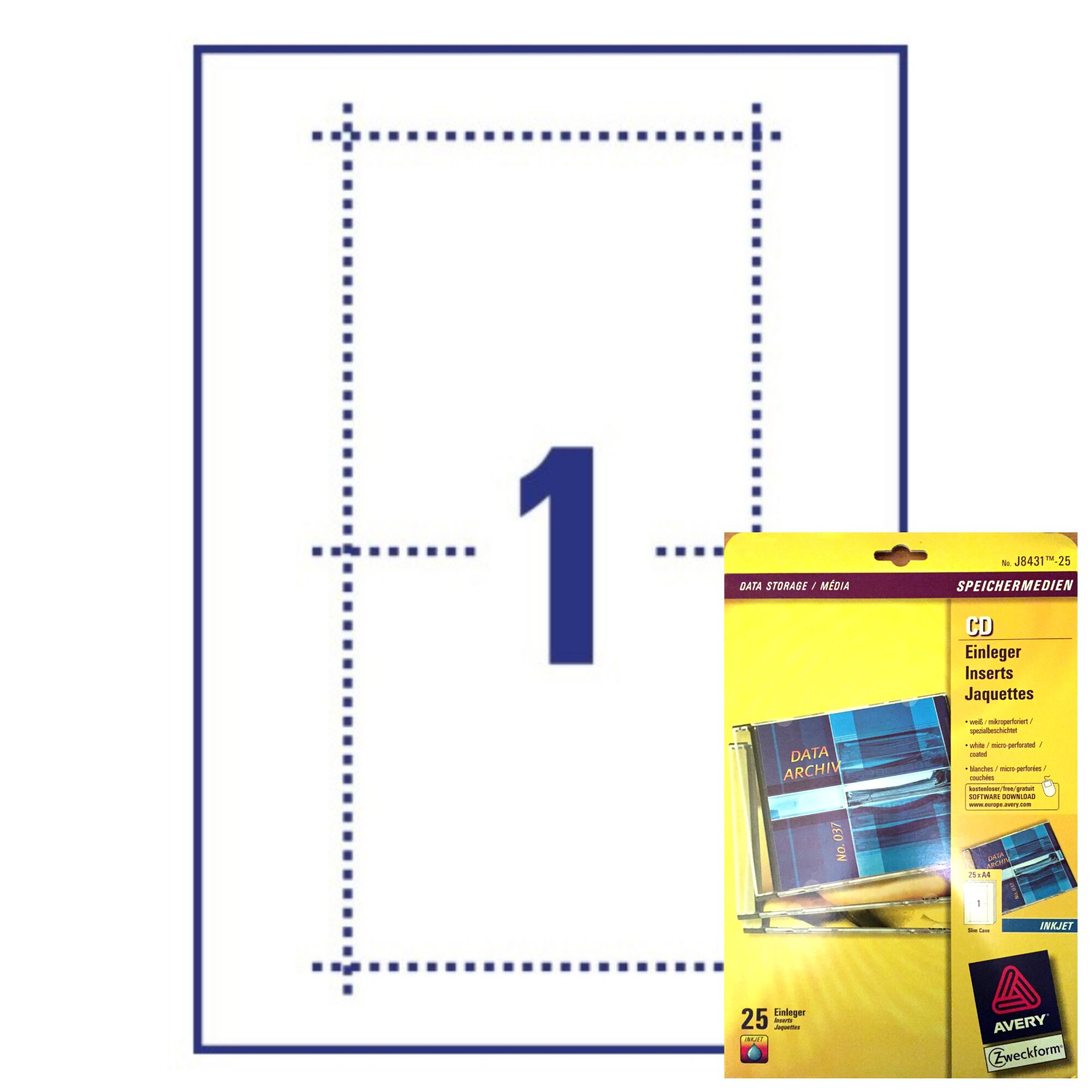 Inkjet labels. A4. Free templates. 10 sheets