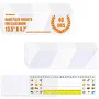 Aoibox 40 Pack Clear Desk Nameplate Pocket Self-Adhesive Name Tag Sleeves