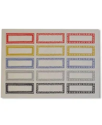 Decorative Labels; Packet of 30 Narrow Self-Adhesive Labels (30 Labels)