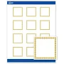 Avery 2" x 2" Pre-Printed Gold Beads Design 120 CT White