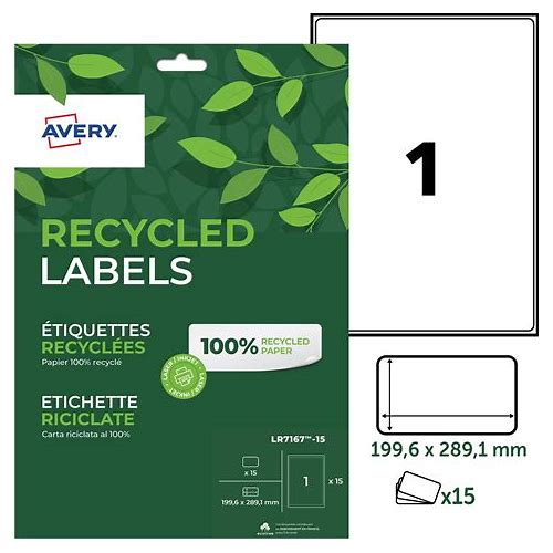 AVERY - Pack Of 15 100% Recycl…