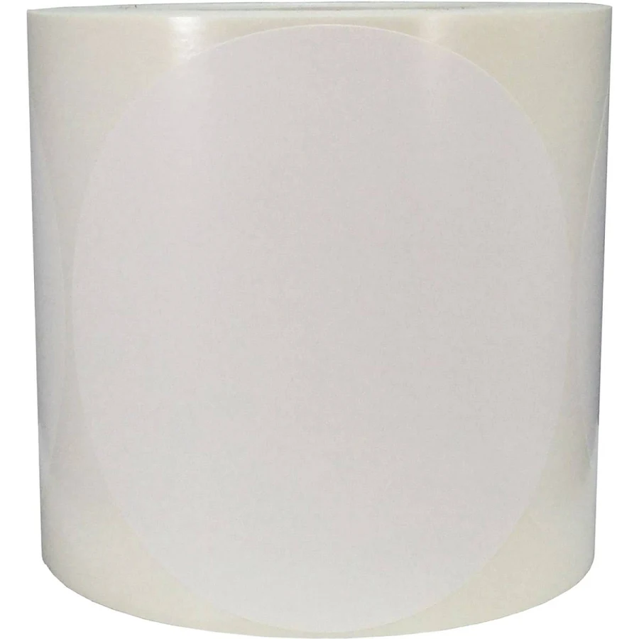 White Stickers Large 5" Round QTY 500 | Wholesale Labels | InStockLabels