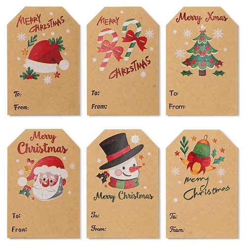 250Pcs Christmas Tag Stickers, C…