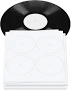 20 Sheets Vinyl Record Center Label With Hole For 12 Inch Long Playing
