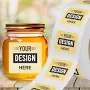 Jam Paper Custom Gold Foil 4 x 4 inch Roll of Square Labels
