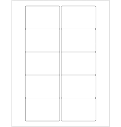 Tape Logic 3 x 2" White Rectangle Laser Labels ll165