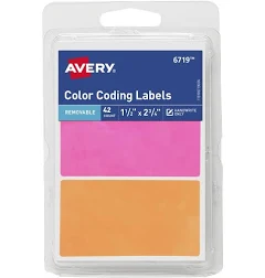Avery Color Coding Labels 1-1/2 inch x 2-3/4 inch