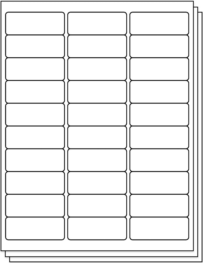 30UP Blank Rectangle Labels