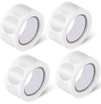 2000 Pcs Clear Round Stickers, 1 inch Clear Circle Stickers Envelopes Seal Sticker Labels Clear Stickers for Envelopes, Box and Gift Packaging (500