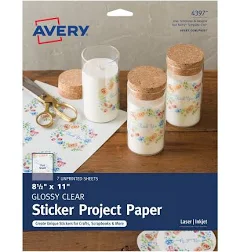 Avery Sticker Project Paper Laser/Inkjet Multipurpose Labels
