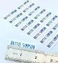 Clear with Blue Ink Waterproof Name Stickers for School Daycare and Business Labels- Custom Personalized Product Labels Hanprinting, font option (last