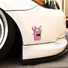 ALLENG Monsters Friends PVC Vinyl Sticker - Irregular Shape, Waterproof Self-Adh