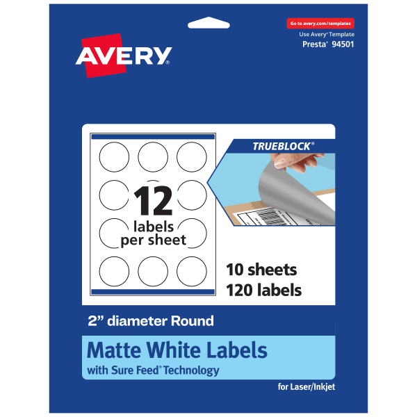 Avery TrueBlock Round Labels