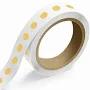 Gold Foil 1/2 Inch Roll of Circular Round Labels - Durable with Metallic Finish - 125 Pack - By Jam Paper