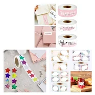 Custom Biodegradable Square Stickers Ideal for Eco-Friendly Parties Events and DIY Projects