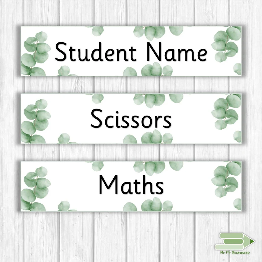 Botanical Themed Tray Labels (editable)