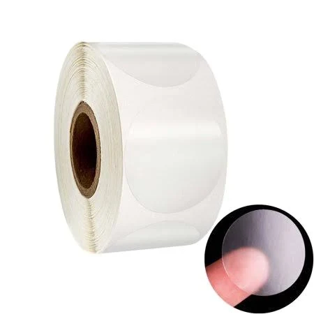 1 Roll of 500Pcs Sealing Sticker Crystal Clear Round Sticker Round Sticker Gifts Paste Decals Round Stickers Treat Label
