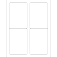 Tape Logic 3 1/2 x 5" White Rectangle Laser Labels LL119MC
