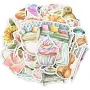 Nbeads 50Pcs PVC Self-Adhesive Picture Stickers, Food/Household Supplies, Mixed Shapes, 18~75x25~72x0.2mm, 50pcs/set PVC Mixed Shapes