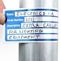 12 Write On Aluminum Labels 3M 7800 Matte Silver Debossable, 2"x1"