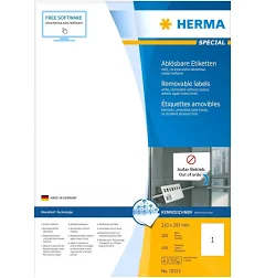 Herma Removable Labels 210x297 100 sheets Din A4 100 pcs. 10315