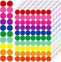 2000 Pieces Small Dot Stickers aRound Color Coding Labels Circle Dot Stickers, 10 Colors Tiny Round Labels for Office, Classroom