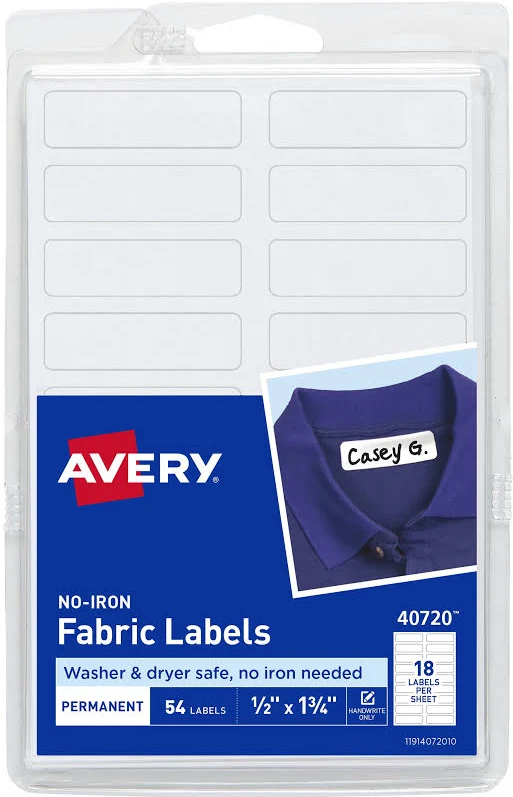 Avery No-Iron Fabric Labels