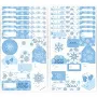 Big Dot of Happiness Blue Snowflakes Assorted Winter Holiday Party Gift Tag Labels