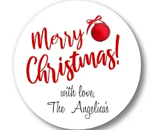 Personalized Christmas Gift Sticker | Sheet of 20 2" or Sheet of 12 2.5" | Christmas Gift Label