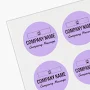 Custom Product Labels on Sheets | 48 qty | 1"x1" | VistaPrint | Design: Purple, Modern & Simple, Retail, Styles & Themes, Industry