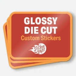 Rectangle Glossy Die Cut Stickers