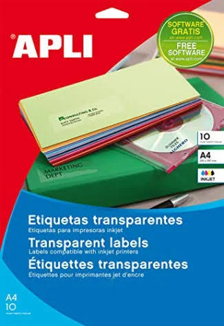 APLI 12964 Permanent Clear Labels