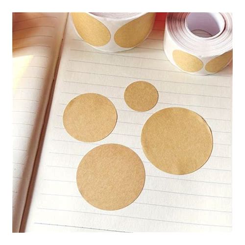 500Pcs Kraft Round Labels Roll 1 …