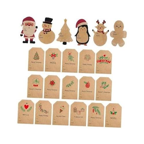 Christmas Tags,176Pcs Kraft Self …