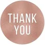 40pc Faux Rose Gold Thank You Foil