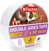 XFasten Clear Double-Sided Tape 30 Yards