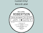 Custom Vinyl Record Label, Personalized Record Center Sticker
