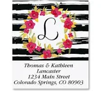 Personalized Vivid Wreath Select Self-Stick Address Labels-144 per Set