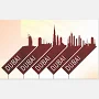 Dubai city travel style rectangular sticker