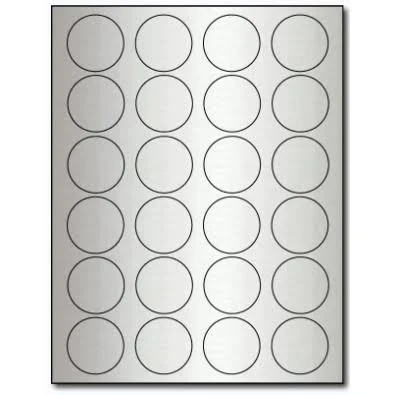 Silver Foil Round Craft Labels